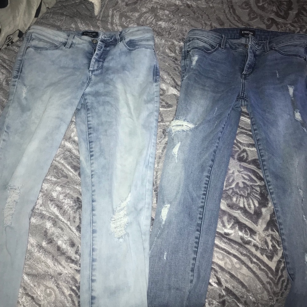Bebe ripped jeans